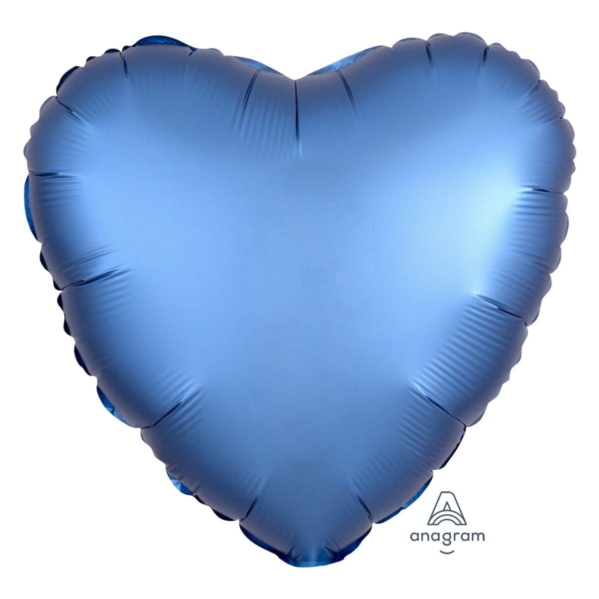 Buy Balloons Blue Heart Shape Foil Balloon, 18 Inches sold at Party Expert