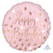 Buy Balloons Blush Birthday Mylar 18 in. - Happy Birthday sold at Party Expert