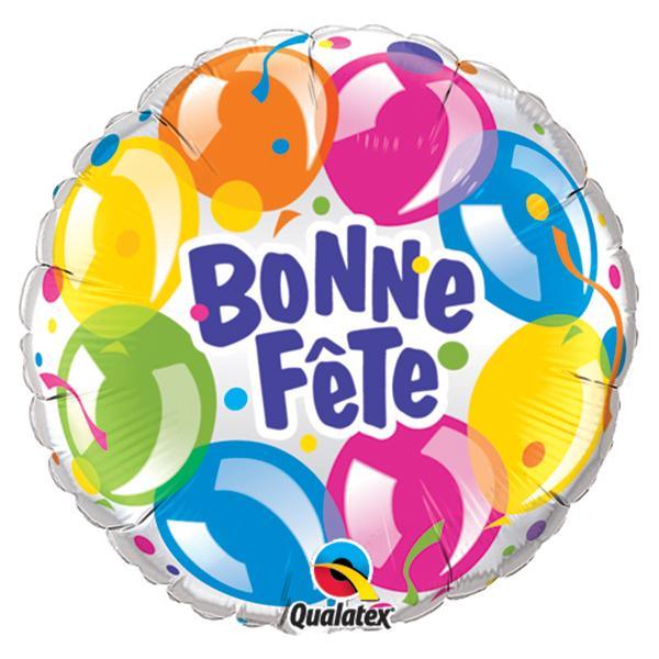 Buy Balloons Bonne Fête Sparkle Balloons Foil Balloon, 18 Inches sold at Party Expert