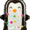 LE GROUPE BLC INTL INC Balloons Bright Holiday Penguin Supershape Balloon, 18 Inches