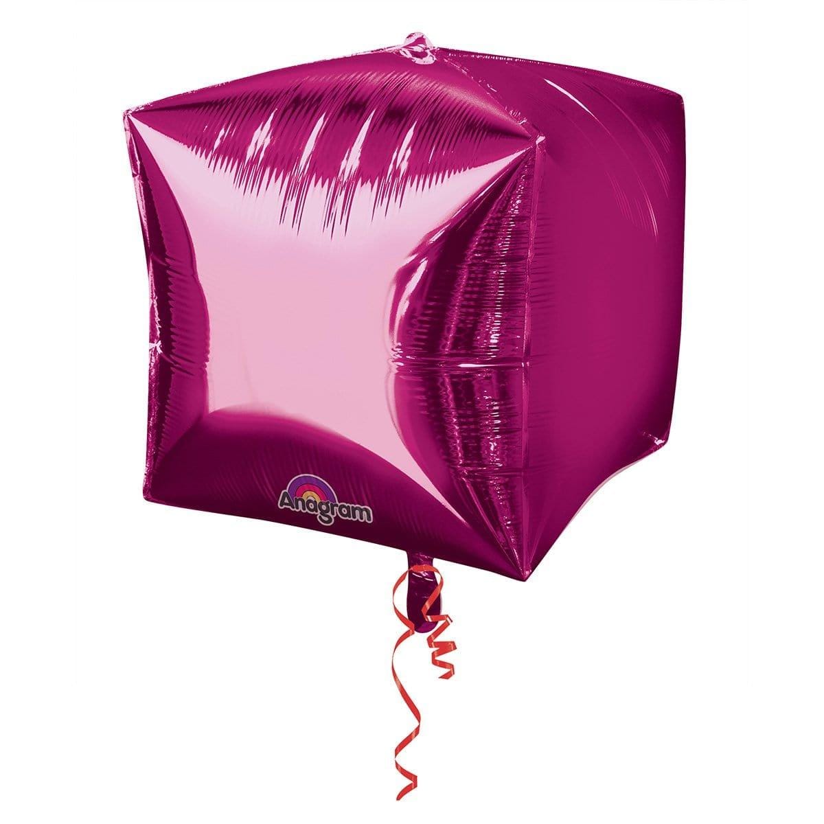 Buy Balloons Bright Pink Cubez Balloon, 15 Inches sold at Party Expert