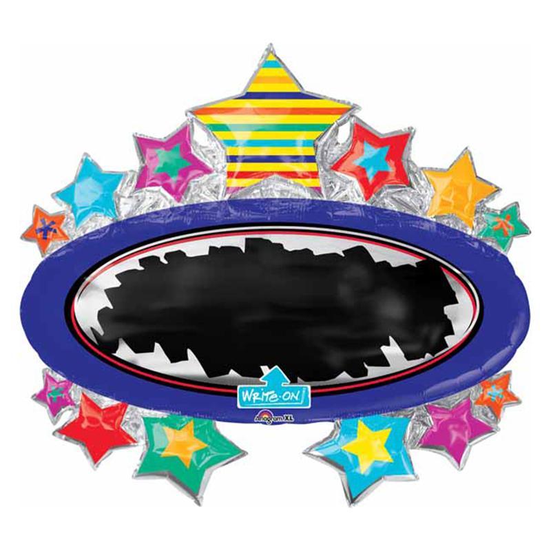 Buy Balloons Bright Star Black Board Marquee Write-On Balloon sold at Party Expert