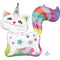 LE GROUPE BLC INTL INC Balloons Caticorn Supershape Foil Balloon, 31 Inches, 1 Count