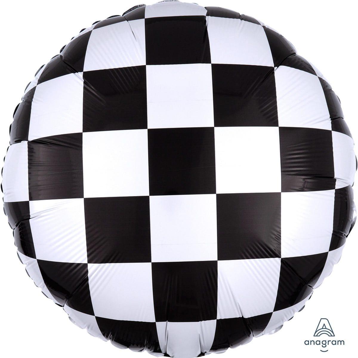 Buy Balloons Checkerboard Foil Balloon, 18 Inches sold at Party Expert