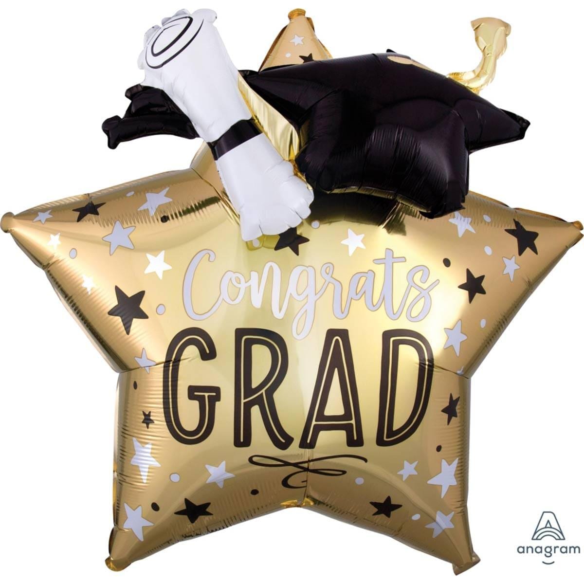 Buy Balloons Congrats Grad Star Supershape Balloon sold at Party Expert