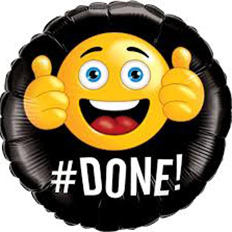 Buy Balloons # Done Grad Foil Balloon, 18 Inches sold at Party Expert