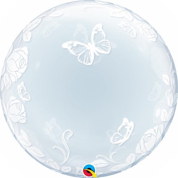 Buy Balloons Elegant Roses & Butterflies Bubble Deco. Balloon sold at Party Expert