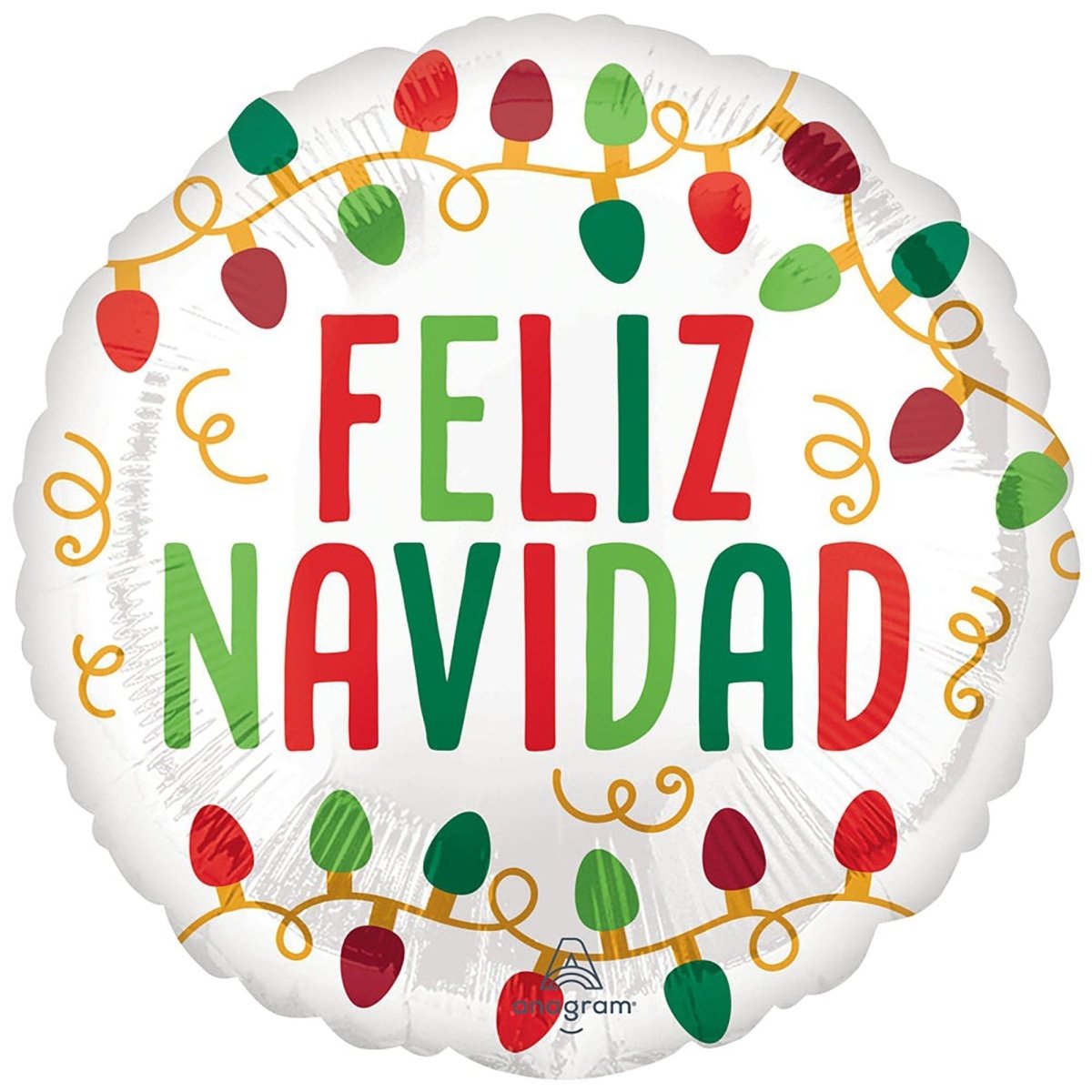 LE GROUPE BLC INTL INC Balloons Feliz Navidad Round Foil Balloon, 18 Inches 026635433808