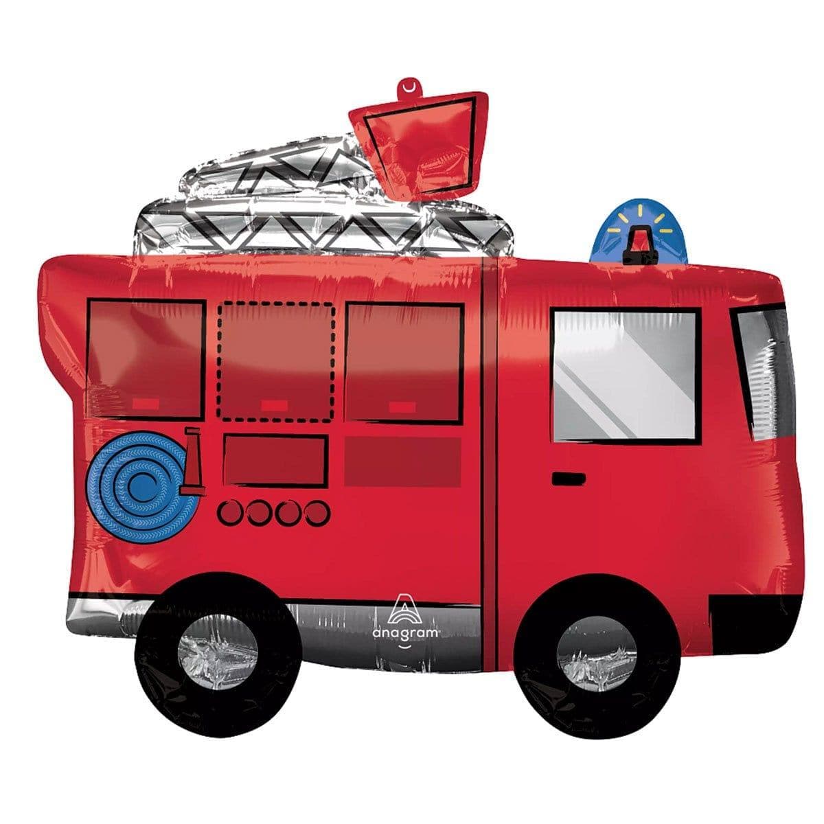 Buy Balloons Firetruck Supershape Balloon sold at Party Expert
