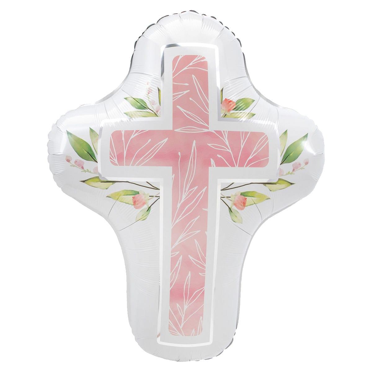 LE GROUPE BLC INTL INC Balloons First Communion Supershape Foil Balloon, 28 in, Pink