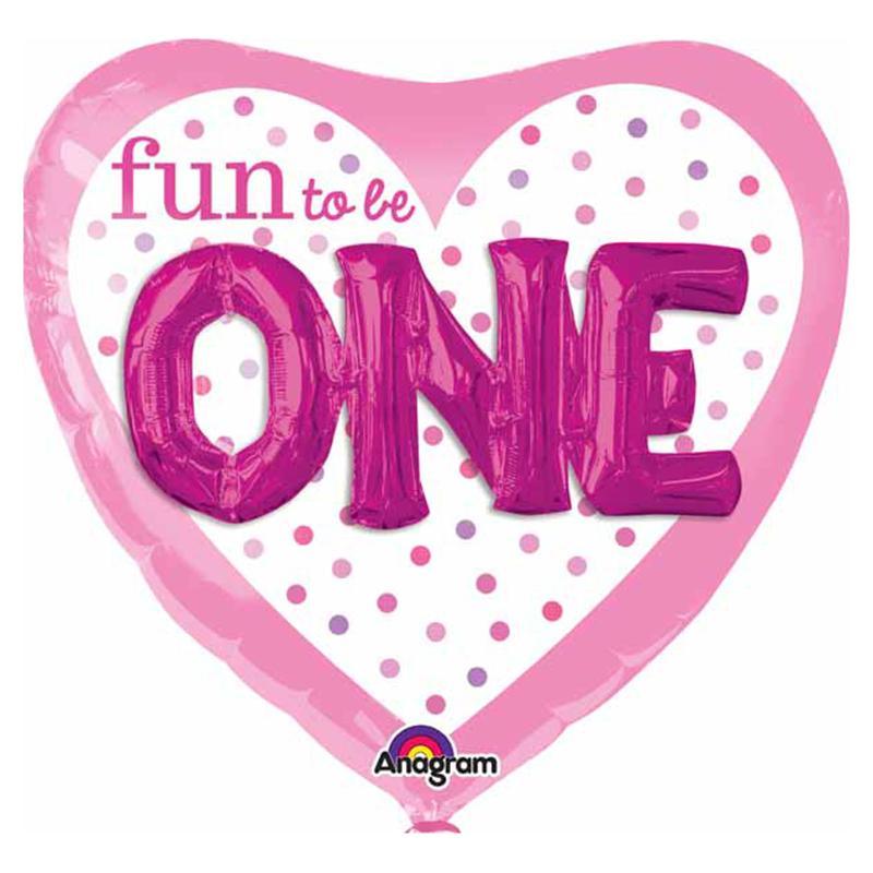 Buy Balloons Fun To Be ONE Girl 3D Foil Balloon, 36 Inches sold at Party Expert