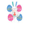 LE GROUPE BLC INTL INC Balloons Funny Bunny Balloon Bouquet, Helium Inflation not Included, 5 Count