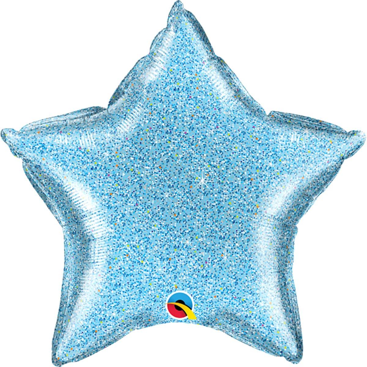 LE GROUPE BLC INTL INC Balloons Glittergraphic Blue Star Foil Balloon, 20 in
