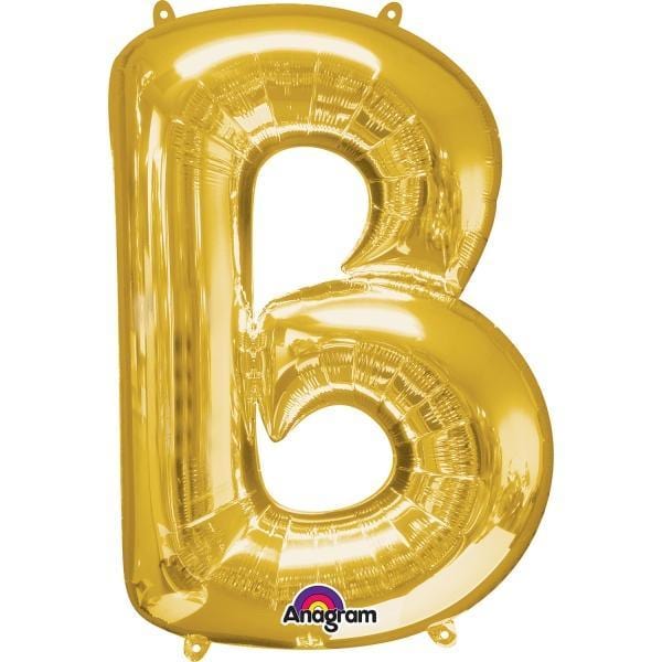 Buy Balloons Gold Letter B Foil Balloon, 34 Inches sold at Party Expert