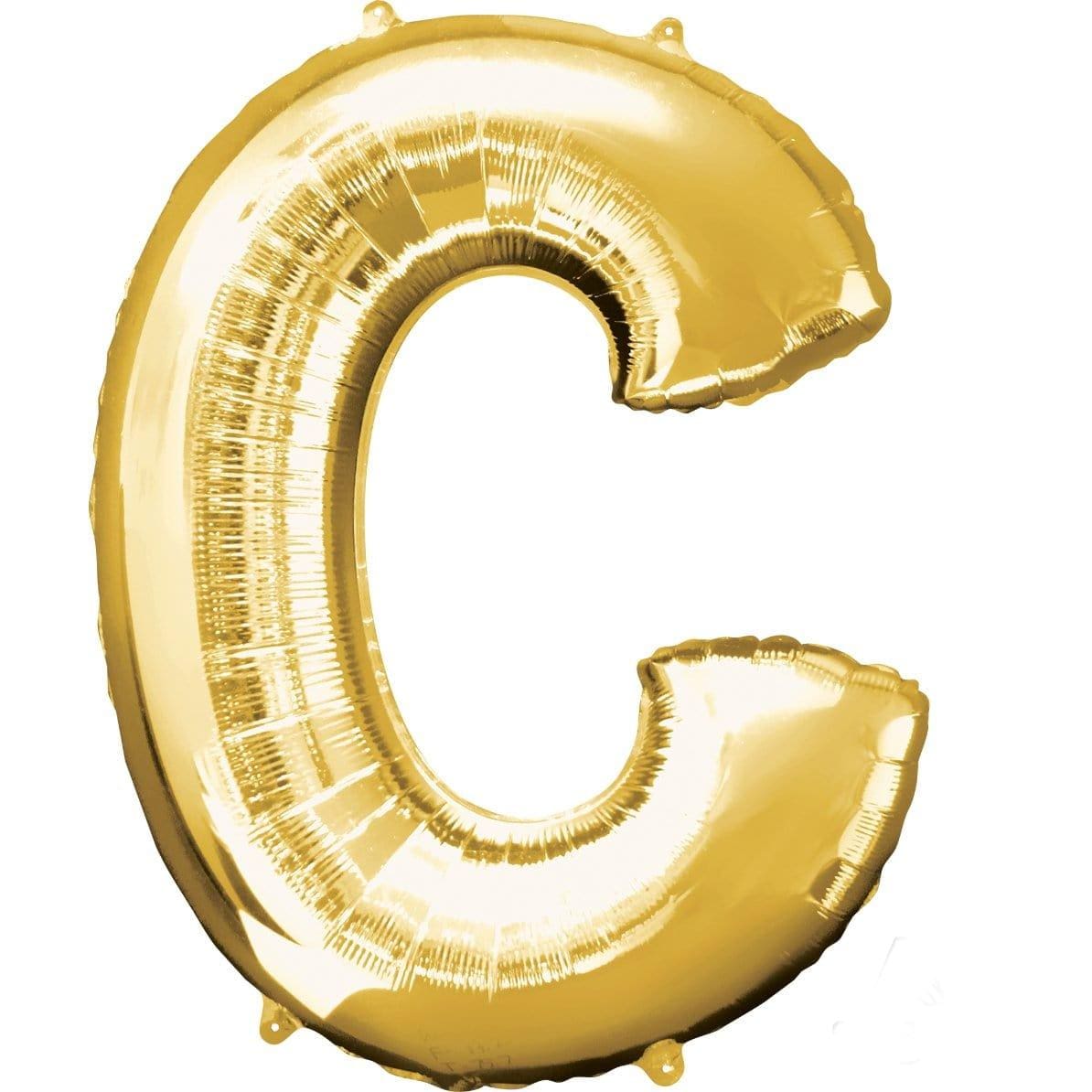 Buy Balloons Gold Letter C Foil Balloon, 32 Inches sold at Party Expert