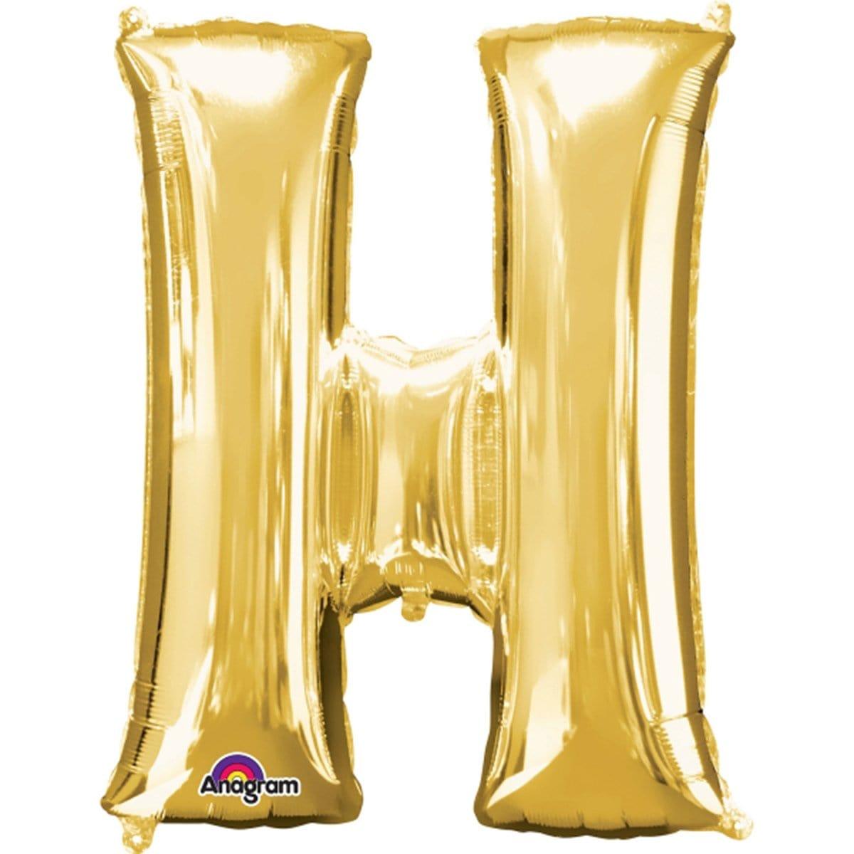 Buy Balloons Gold Letter H Foil Balloon, 32 Inches sold at Party Expert