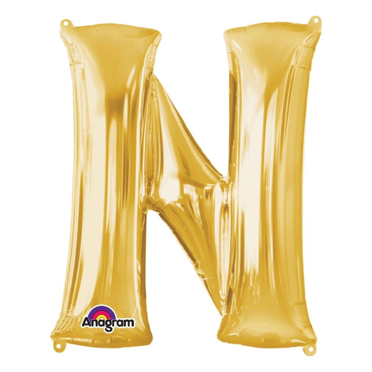 Buy Balloons Gold Letter N Foil Balloon, 32 Inches sold at Party Expert