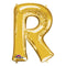 Buy Balloons Gold Letter R Foil Balloon, 16 Inches sold at Party Expert