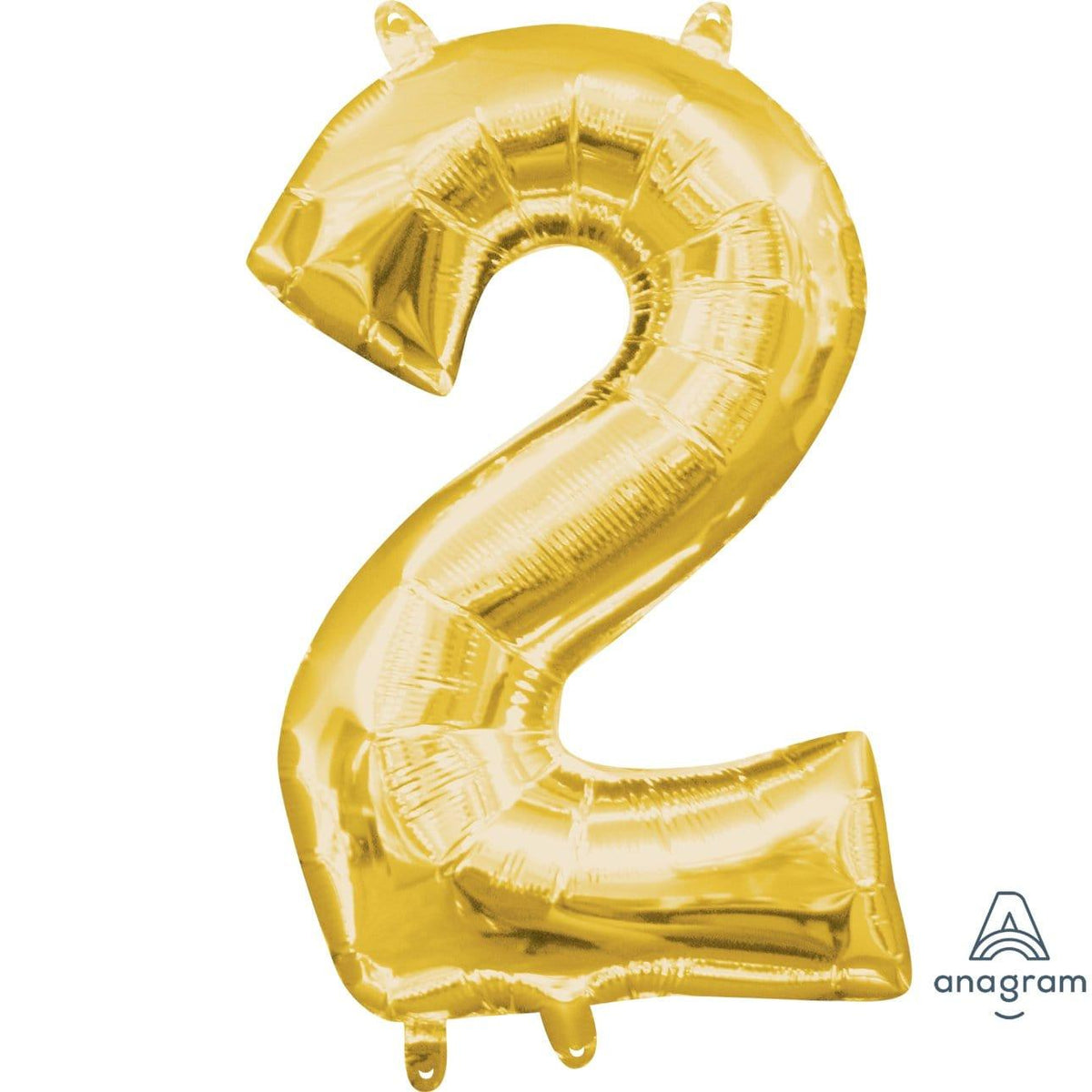 Buy Balloons Gold Number 2 Foil Balloon, 16 Inches sold at Party Expert