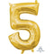 Buy Balloons Gold Number 5 Foil Balloon, 16 Inches sold at Party Expert