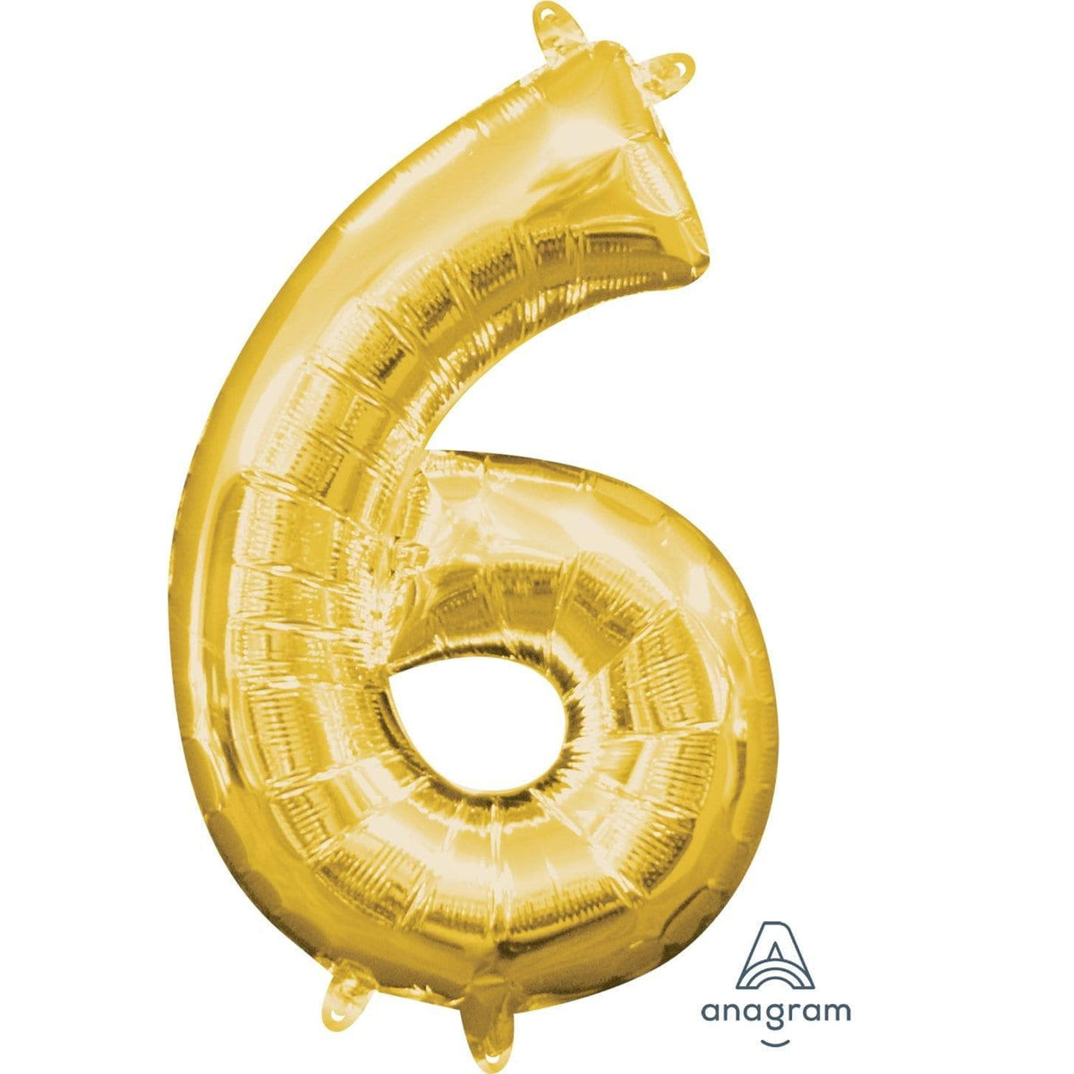 Buy Balloons Gold Number 6 Foil Balloon, 16 Inches sold at Party Expert