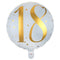 LE GROUPE BLC INTL INC Balloons Gold Trendy Age 18th Birthday Foil Balloon, 18 Inches, 1 Count