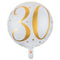 LE GROUPE BLC INTL INC Balloons Gold Trendy Age 30th Birthday Foil Balloon, 18 Inches, 1 Count 3660380045038