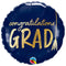LE GROUPE BLC INTL INC Balloons Graduation "Congratulations Grad!" Foil Balloon, 18 in, Blue and Gold