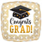 LE GROUPE BLC INTL INC Balloons Graduation Foil Balloon "Congrats Grad!", Square, 18 in
