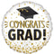 LE GROUPE BLC INTL INC Balloons Graduation Foil Balloon "Congrats Grad!", White and Gold, 18 in
