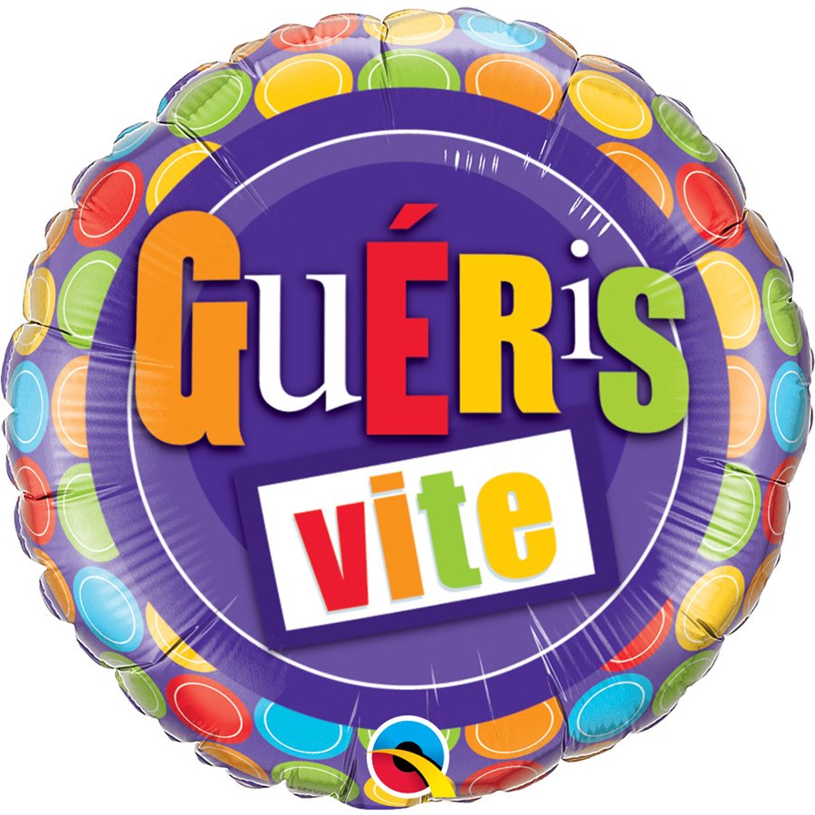 LE GROUPE BLC INTL INC Balloons "Guéris Vite" Foil Balloon, 18 Inches 7144420062201
