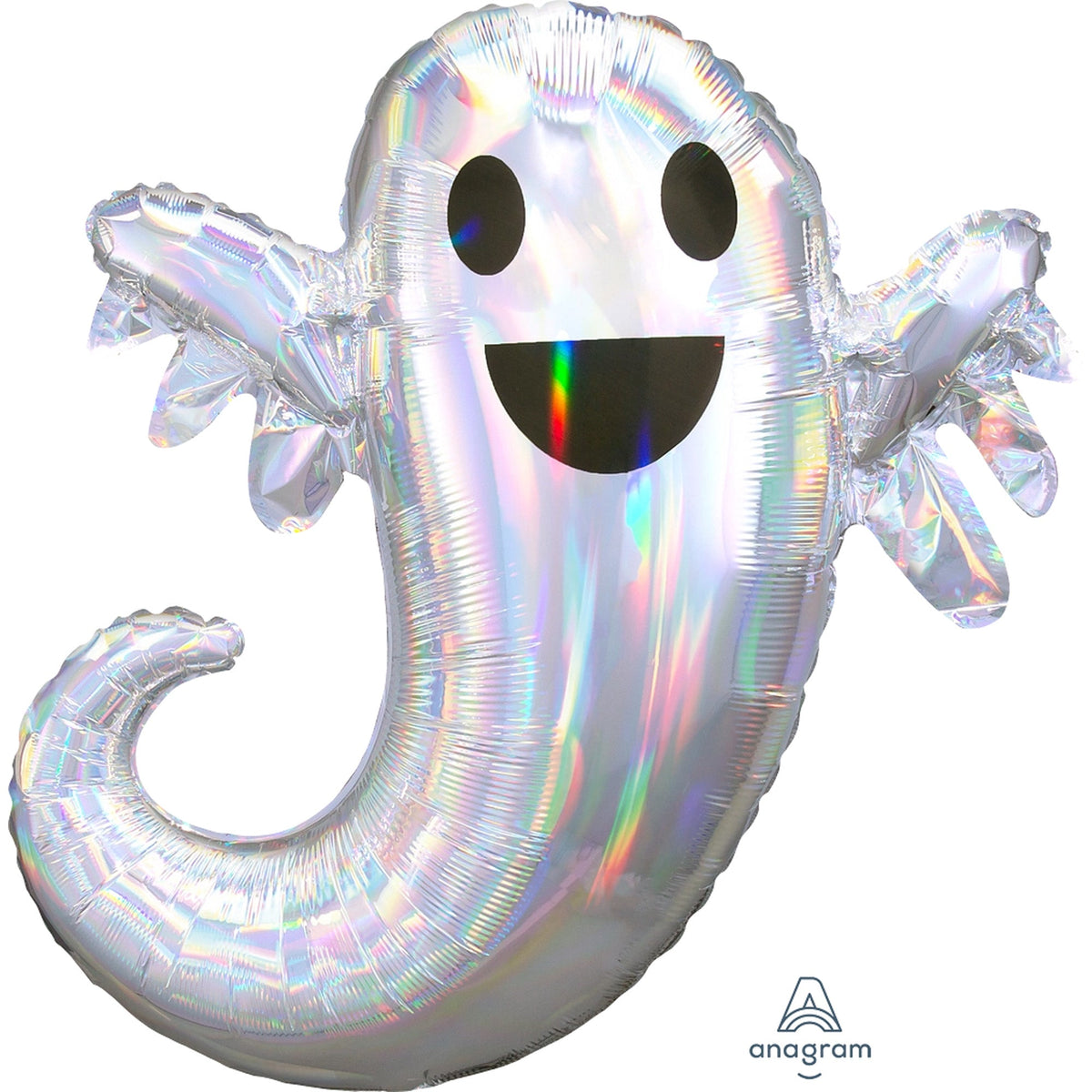 LE GROUPE BLC INTL INC Balloons Halloween Iridescent Ghost Supershape Foil Balloon, 25 x 28 Inches 026635399869