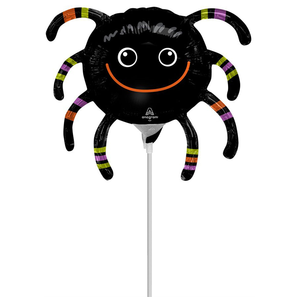 LE GROUPE BLC INTL INC Balloons Halloween Smiley Spider Air-Filled Foil Balloon, 14 Inches 026635448178