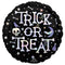 LE GROUPE BLC INTL INC Balloons Halloween "Trick or Treat" Black Round Foil Balloon, 18 Inches 026635431637