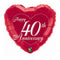 Buy Balloons Happy 40th Anniversary Foil Balloon, 18 Inches sold at Party Expert