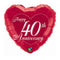 Buy Balloons Happy 40th Anniversary Foil Balloon, 18 Inches sold at Party Expert