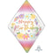 LE GROUPE BLC INTL INC Balloons Happy Birthday Boho Gem Supershape Balloon, 25 Inches, 1 Count 026635412728