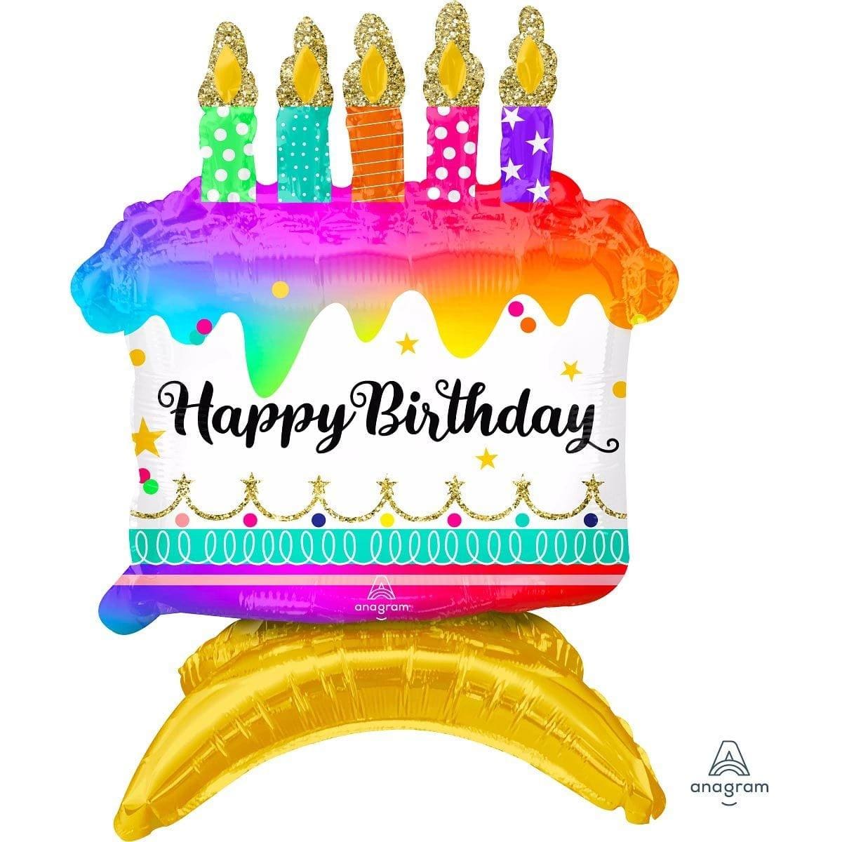 Buy Balloons Happy Birthday Cake Air Filled sold at Party Expert