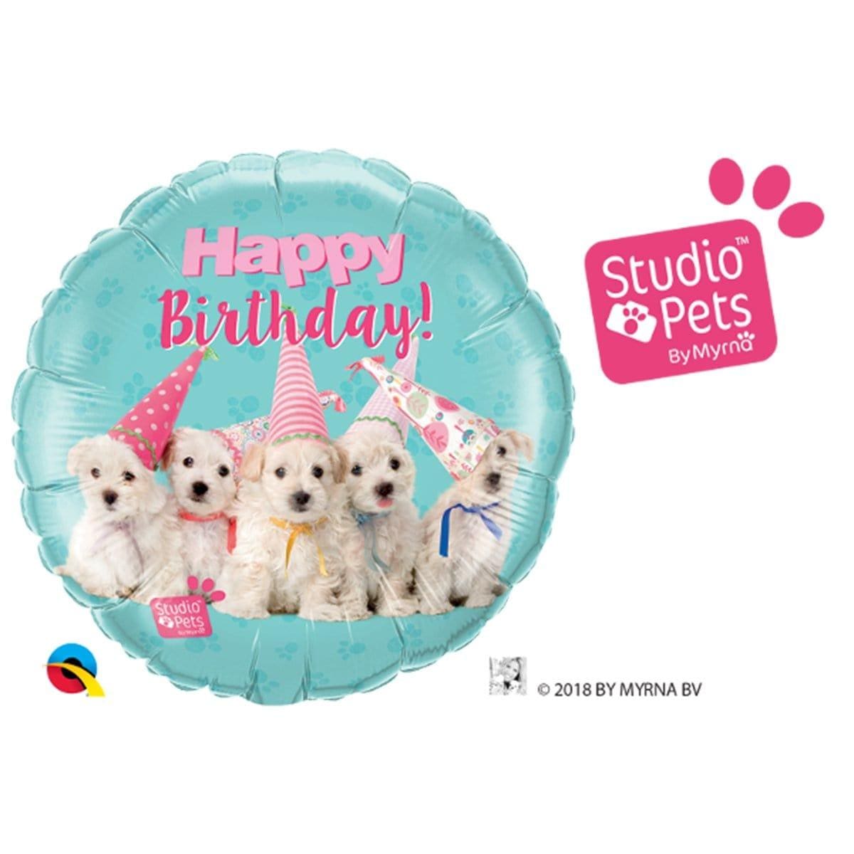 Buy Balloons Happy Birthday Dogs Foil Balloon, 18 Inches sold at Party Expert