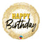 Buy Balloons Happy Birthday Gold Glitter Dots Foil Balloon, 18 Inches sold at Party Expert