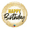 Buy Balloons Happy Birthday Gold Glitter Dots Foil Balloon, 18 Inches sold at Party Expert
