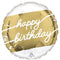 LE GROUPE BLC INTL INC Balloons "Happy Birthday" Golden Birthday Foil Balloon, 18 Inches, 1 Count 026635453493