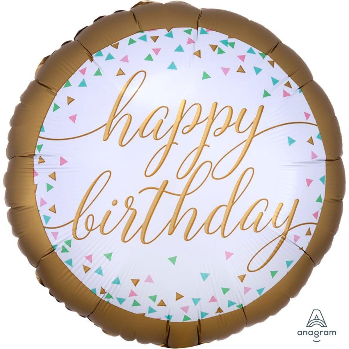 Buy Balloons Happy Birthday Pastel Foil Balloon, 18 inches sold at Party Expert