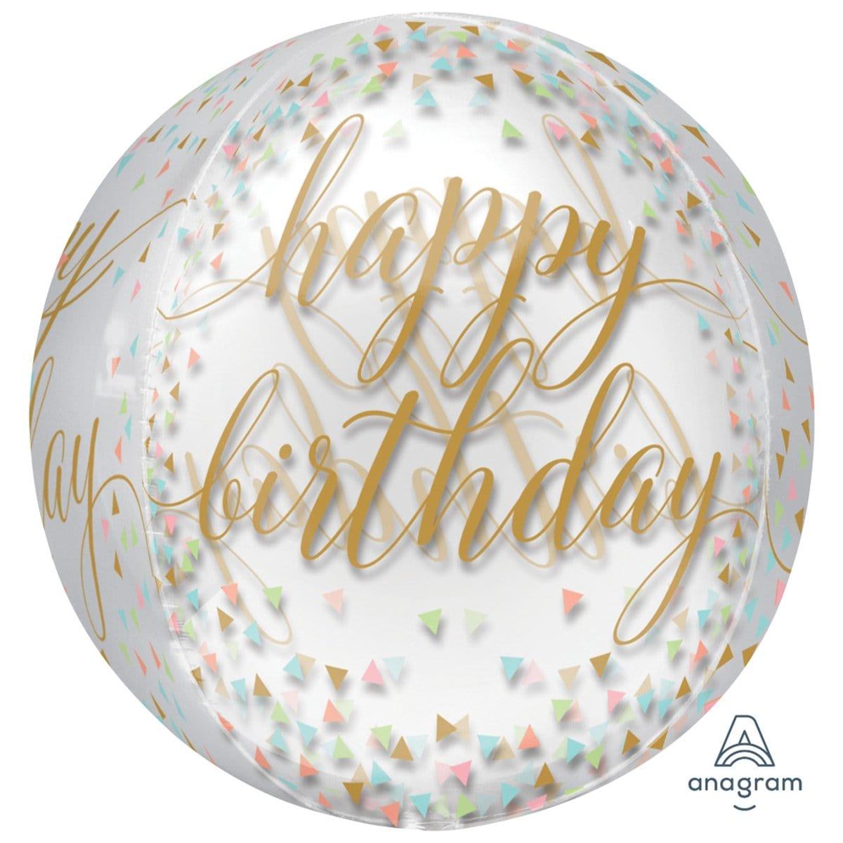 Buy Balloons Happy Birthday Pastel Orbz Balloon sold at Party Expert