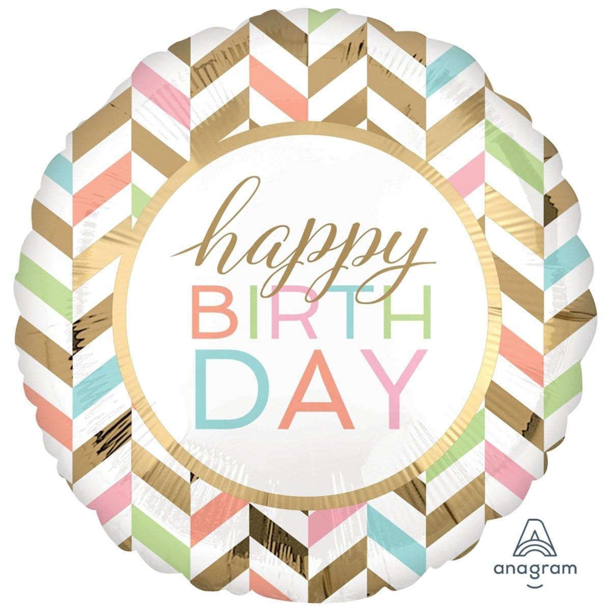 Buy Balloons Happy Birthday Pastel Supershape Balloon sold at Party Expert