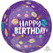 LE GROUPE BLC INTL INC Balloons Happy Birthday Purple Galaxy Orbz Balloon, 15 Inches, 1 Count 026635396325