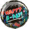 LE GROUPE BLC INTL INC Balloons Happy Birthday Skater Party Supershape Foil Round Balloon, 28 Inches, 1 Count 026635430449