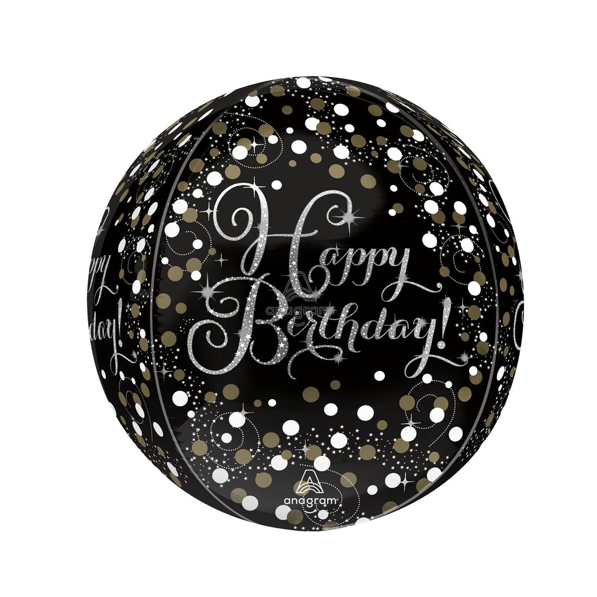 LE GROUPE BLC INTL INC Balloons "Happy Birthday!" Sparkling Birthday Orbz Balloon, 15 Inches, 1 Count