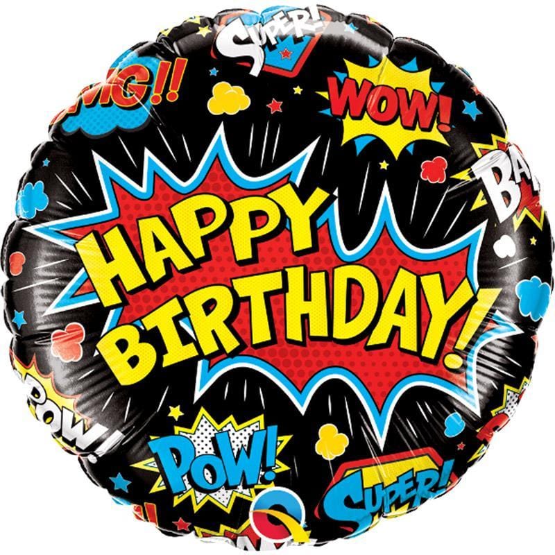 Buy Balloons Happy Birthday Super Hero Supershape Balloon sold at Party Expert