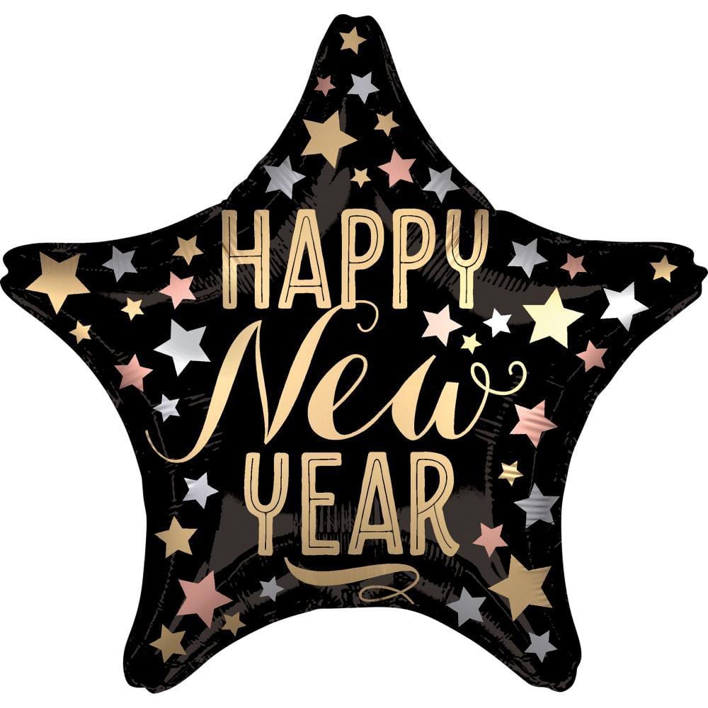 Buy Balloons Happy New Year Star Shape Foil Balloon, 18 Inches sold at Party Expert